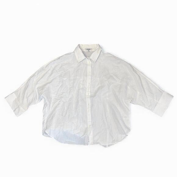 NWT Madewell Cotton Double-Gauze Oversized Shirt White Size XL - Picture 5 of 9